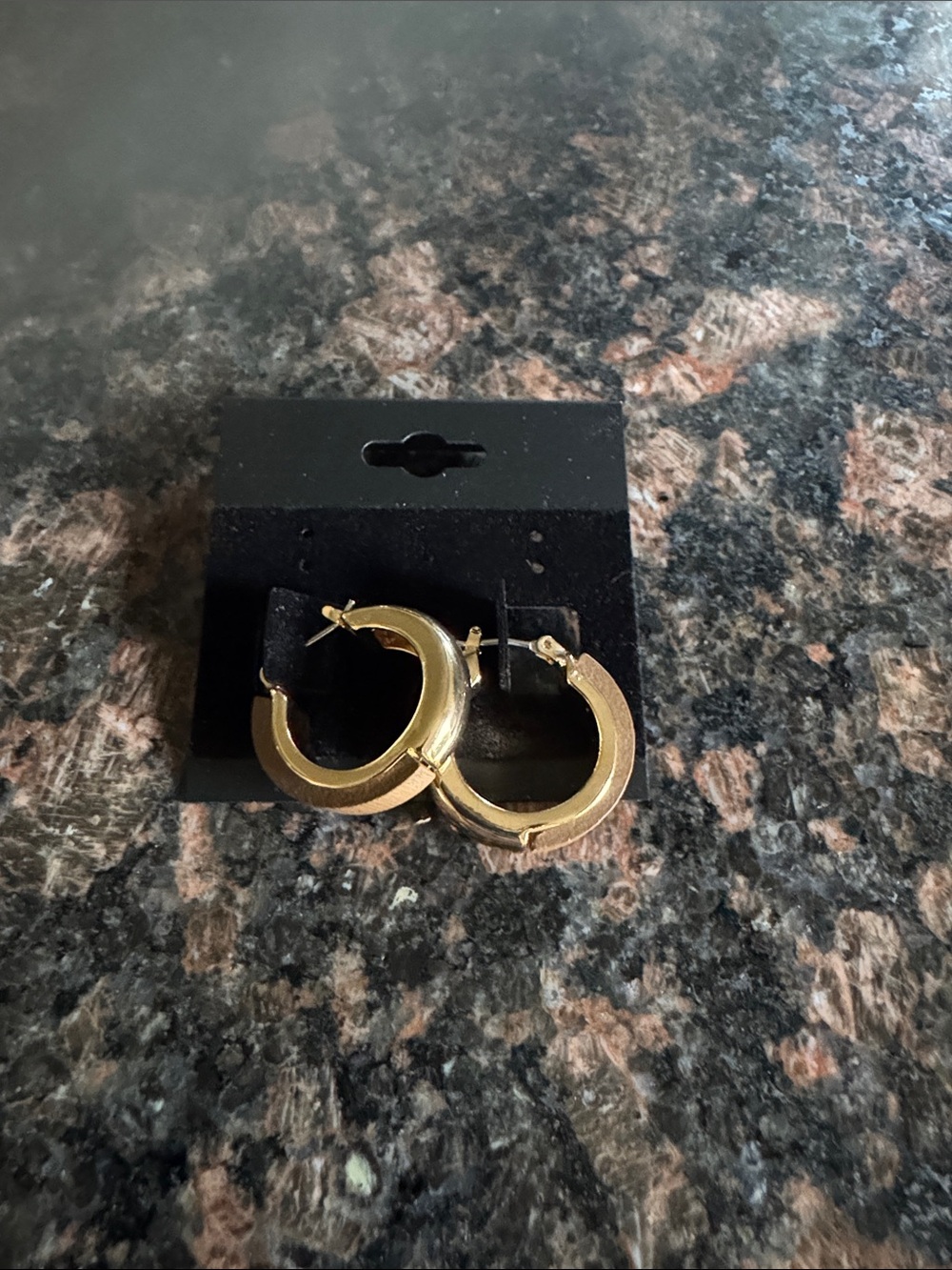 Polished Gold-Tone Hoop Earrings for Women
